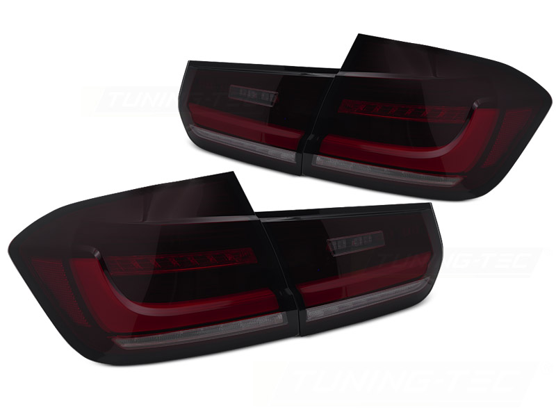 Faros/ Pilotos traseros LED BAR intermitente secuencial dinamico LED BMW Serie 3 F30 2011-2018 rojos ahumados