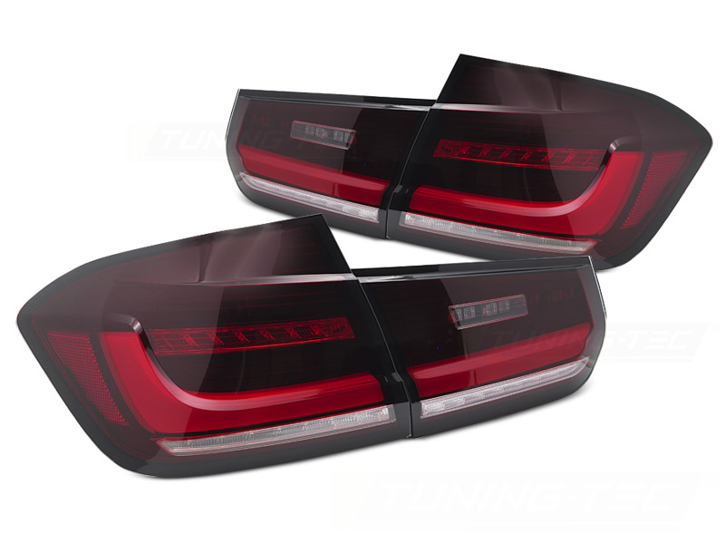 Faros/ Pilotos traseros LED BAR intermitente secuencial dinamico LED BMW Serie 3 F30 2011-2018 rojos claros