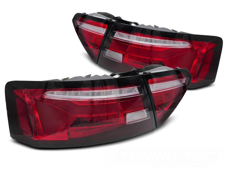 Faros/ Pilotos traseros de LEDs con intermitente secuencial dinamico Audi A5 11-16 rojos claros