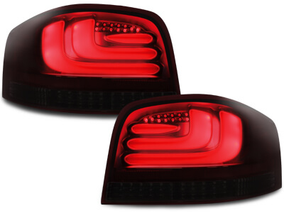 Focos Faros traseros LED carDNA Audi A3 8P 03-09 negro/rojo/ah