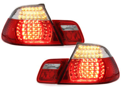Focos Faros traseros LED BMW E46 Cabrio 00-05 rojo/cristal 4 pie