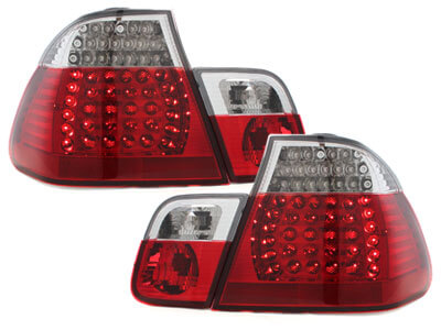 Focos Faros traseros LED BMW E46 Lim. 02-04 rojo/cristal 4 pieza