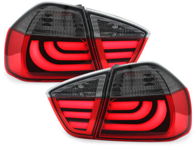 Focos Faros traseros con LED carDNA LED BMW E90 3er Lim. 05-08 rojo/ahumado