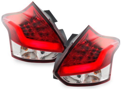 Focos Faros traseros LED Ford Focus 2011+ rojo/cristal