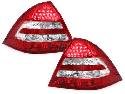 Focos Faros traseros LED Mercedes Benz C W203 00-05 rojo/cristal