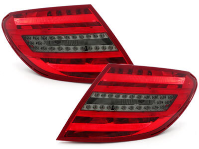 Focos Faros traseros LED Mercedes Benz C W204 07+ rojo/ahumado