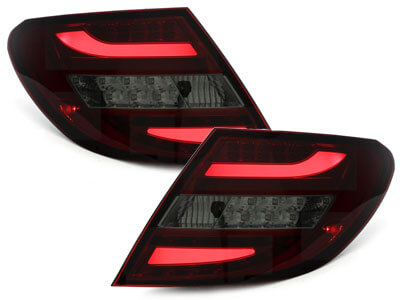 Focos Faros traseros LED Mercedes Benz C W204 07+ rojo/ahumado