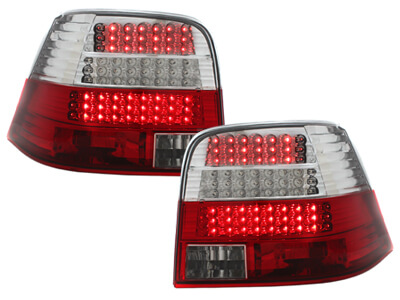 Focos Faros traseros LED VW Golf IV 97-04 rojo/cristal intermite