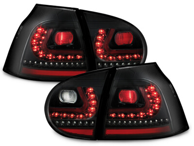 LITEC Focos Faros traseros LED VW Golf V 03-09 negro