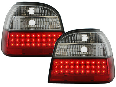 Focos Faros traseros LED VW Golf III 91-98 rojo/cristal