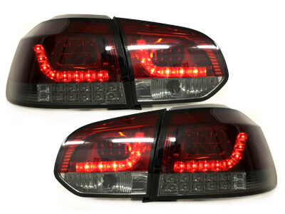 Focos Faros traseros LED VW Golf VI intermitente LED rojo/ahumad