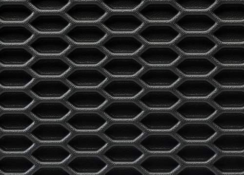 Rejilla ABS negra Hexagonal panel de abeja cerrada 98x49cm