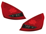 Focos traseros LEDs para Ford Fiesta VII 08- rojos ahumados