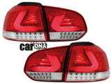 Focos LEDs traseros Dectane Car DNA carDNA para VW GOLF VI rojos claros