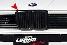 Parrilla delantera negra para BMW E30 kit CL1 Lumma