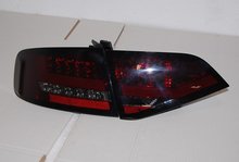 Pilotos Traseros Cardna Audi A4 05-08 4P Lightbar rojos ahumados con Intermitente LED