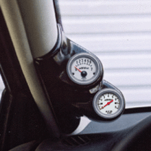 Soporte 2 relojes para columna VW Corrado negro