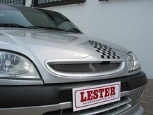 Parrilla Delantera + Rejilla de plastico negra Lester para Citroen Saxo 11/99-