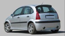 Spoiler Parachoques Trasero Lester para Citroen C3 doble salida escape