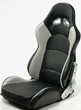 Asiento deportivo Baquet Tipo Pro negro/gris PVC