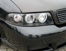 Focos delanteros Angel Eyes negros para Audi A4 99-01