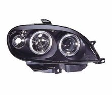 Focos delanteros angel eyes negros para Citroen Saxo 99-