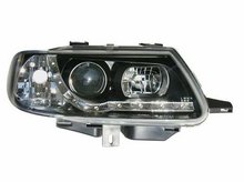 Focos delanteros luz diurna negros LEDs look Audi Citroen Saxo