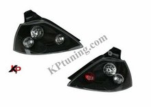 Focos traseros negros de LEDs para Renault Megane II 02-