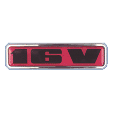 Logo 16V con marco cromado