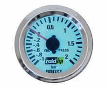 Reloj de presion de turbo plateado Raid hp