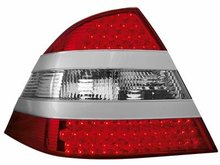 Focos traseros de LEDs para Mercedes Benz W220 S-Kl.silver/rojos/claros