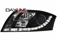Focos delanteros luz diurna DAYLINE para AUDI TT 98-05 negros