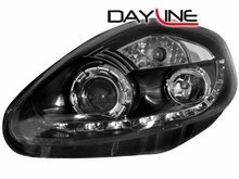 Focos delanteros luz diurna DAYLINE para Fiat Grande Punto 05+ negros