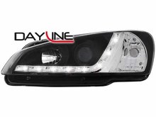 Focos delanteros luz diurna DAYLINE para Peugeot 106 96-99 negros