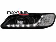 Focos delanteros luz diurna DAYLINE para Peugeot 306 97-00 negros