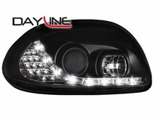 Focos delanteros luz diurna DAYLINE para Renault Clio II 98-01 negros