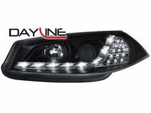 Focos delanteros luz diurna DAYLINE para Renault Megane 03-06 negros