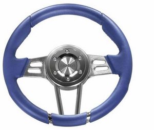 Volante deportivo de piel Isotta Vigarano azul