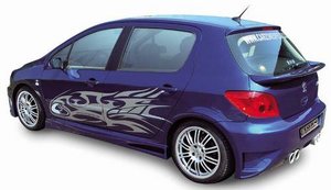 Parachoques trasero Carzone para Peugeot 307 HB 3/5drs Samurai