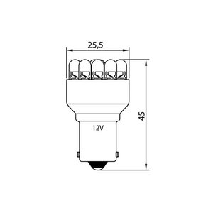 Bombillas 19LED Bulb S25-Single White BA15S 1