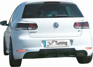 Spoiler Parachoques trasero para VW Golf VI 10/08- N-Race excl. GTi/GTD/R32