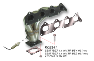 Kit Colectores de Escape para SEAT IBIZA 1.4I 16V 75CV 02-