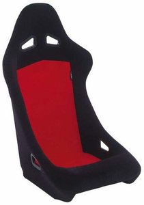 Asiento deportivo Baquet negro/rojo