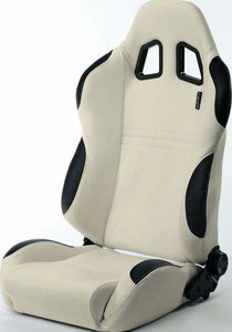 Asiento deportivo Baquet Tipo T blanco/negro