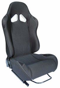 Asiento deportivo Baquet Tipo K2 negro/blanco izquierdo