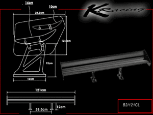 Aleron universal Look Fibra de Carbono Kracing K