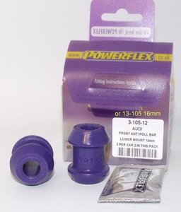 kit SilentBlock POWERFLEX inferior de la barra estabilizadora delantera exterior 16 mm AUDI Cabr