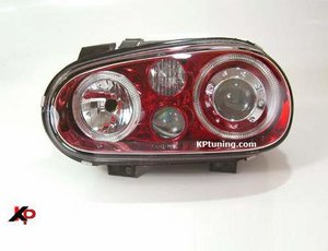 Focos delanteros VW golf IV Angel Eyes rojos FK