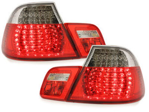 Focos Faros traseros LED BMW E46 Coupe 98-03 rojo/cristal 4 piez