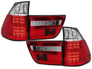 Focos Faros traseros LED BMW X5 00-02 rojo/cristal